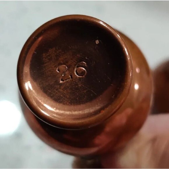 Vintage Dollhouse Miniature Cauldron Pot Jug Copper Lid Handle with Patina Rare - Picture 12 of 15